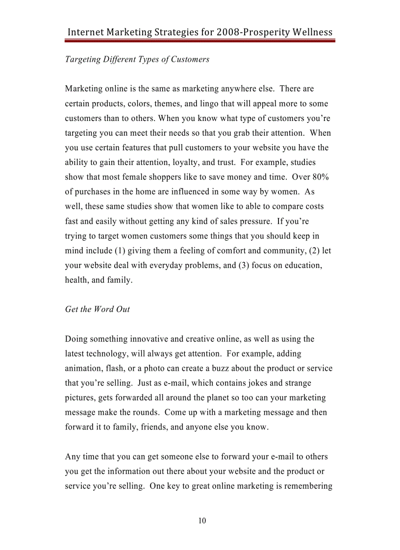 image for page Internet Marketing Strategies 2008