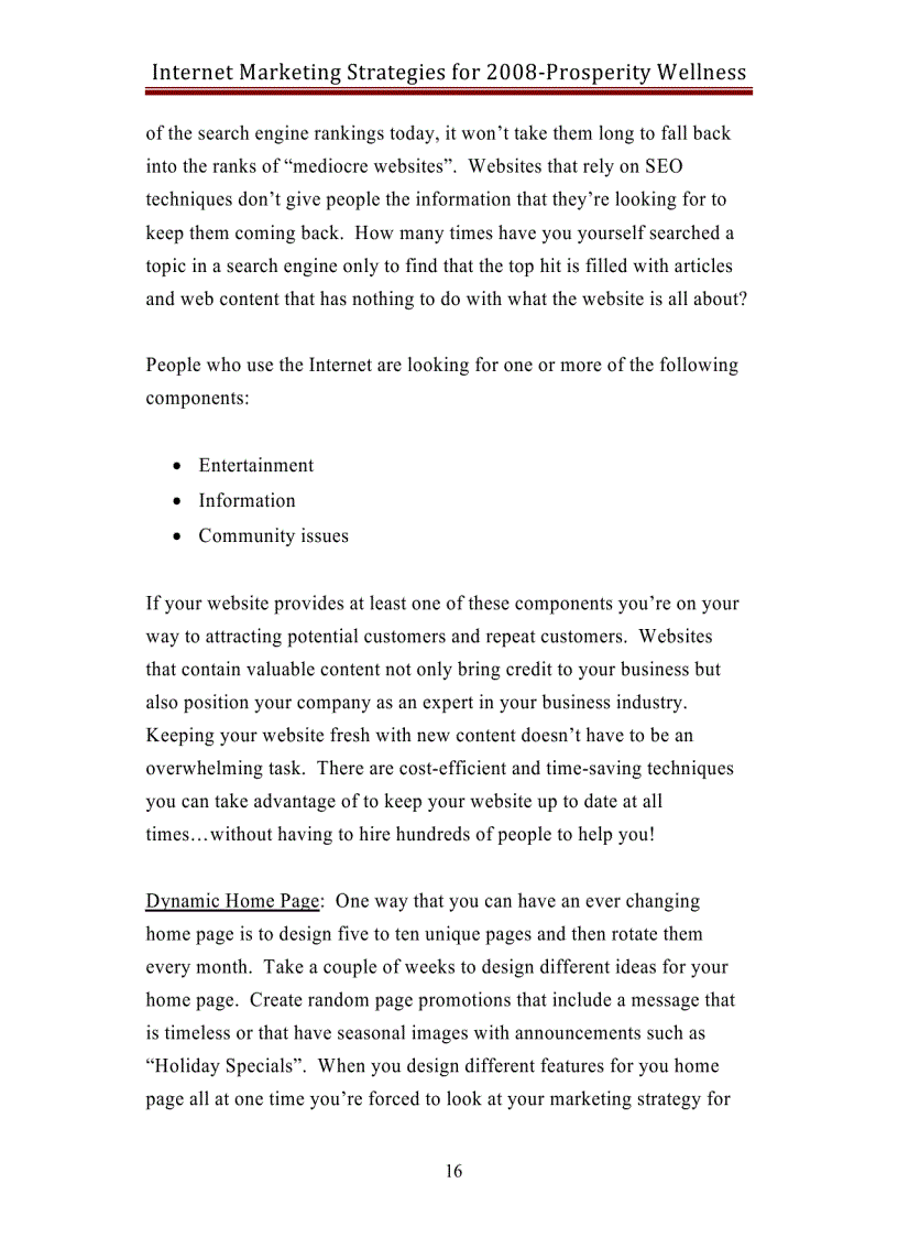 image for page Internet Marketing Strategies 2008