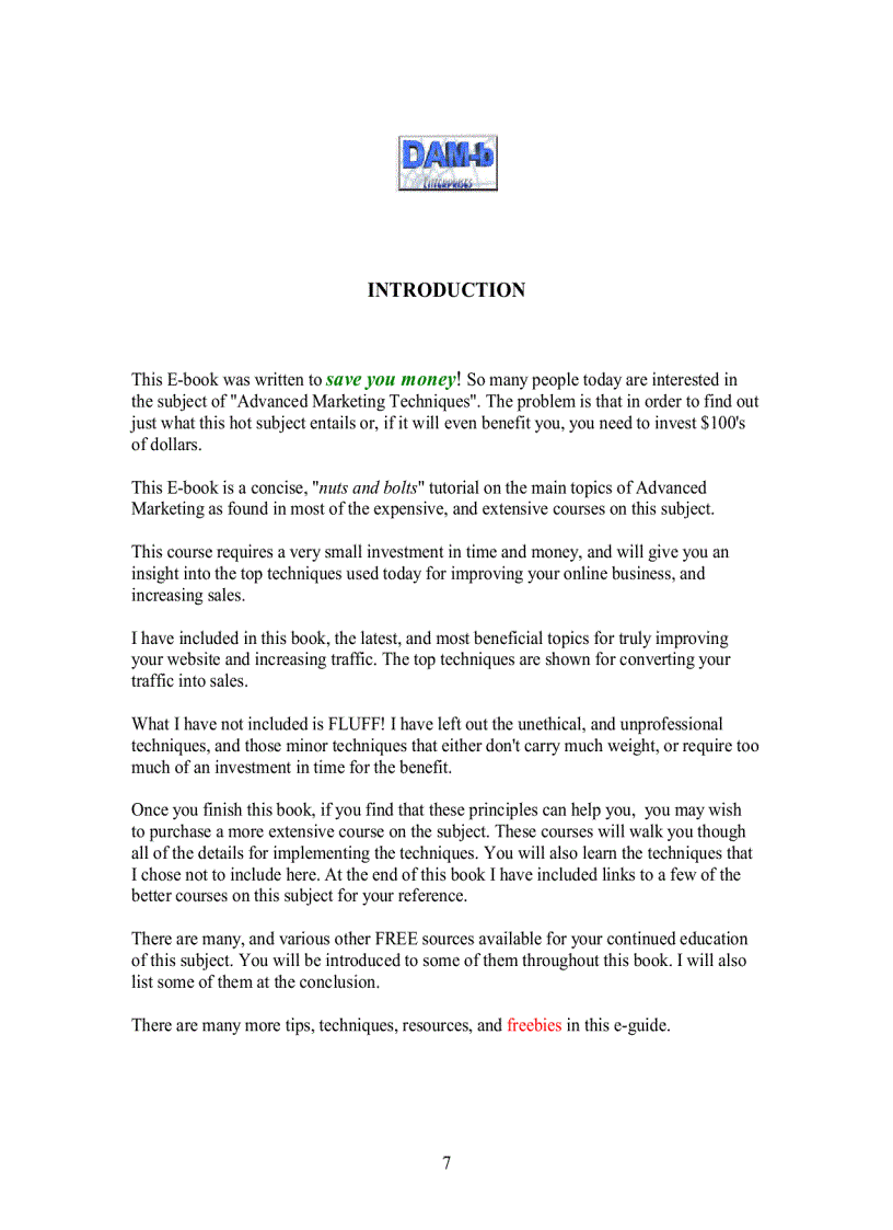 image for page A beginners guide to Advanced Marketing Techniques