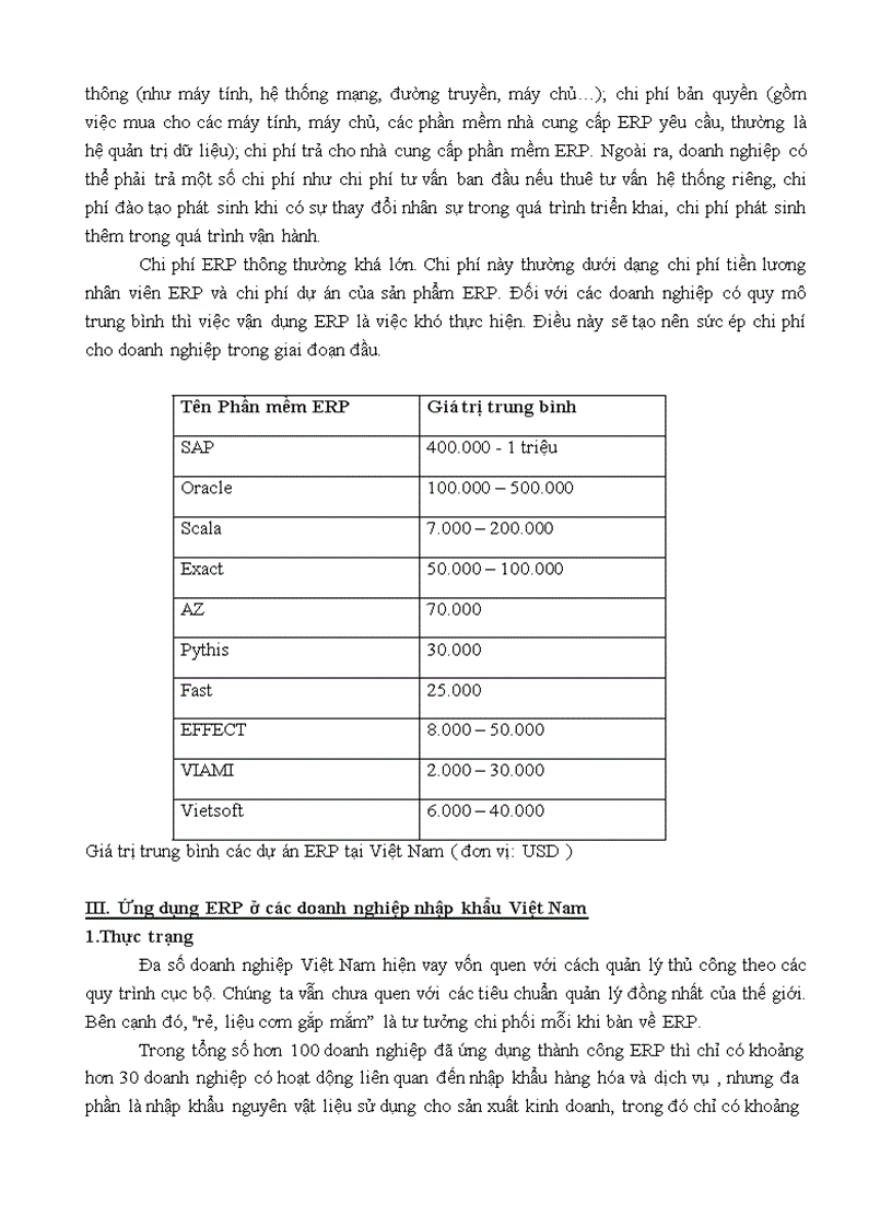 image for page Trình bày về ERP và thực trạng ứng dụng ERP vào các doanh nghiệp nhập khẩu tại Việt Nam