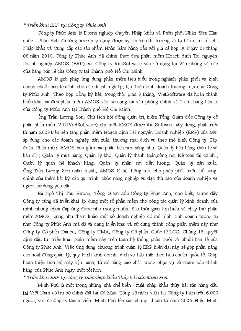 image for page Trình bày về ERP và thực trạng ứng dụng ERP vào các doanh nghiệp nhập khẩu tại Việt Nam