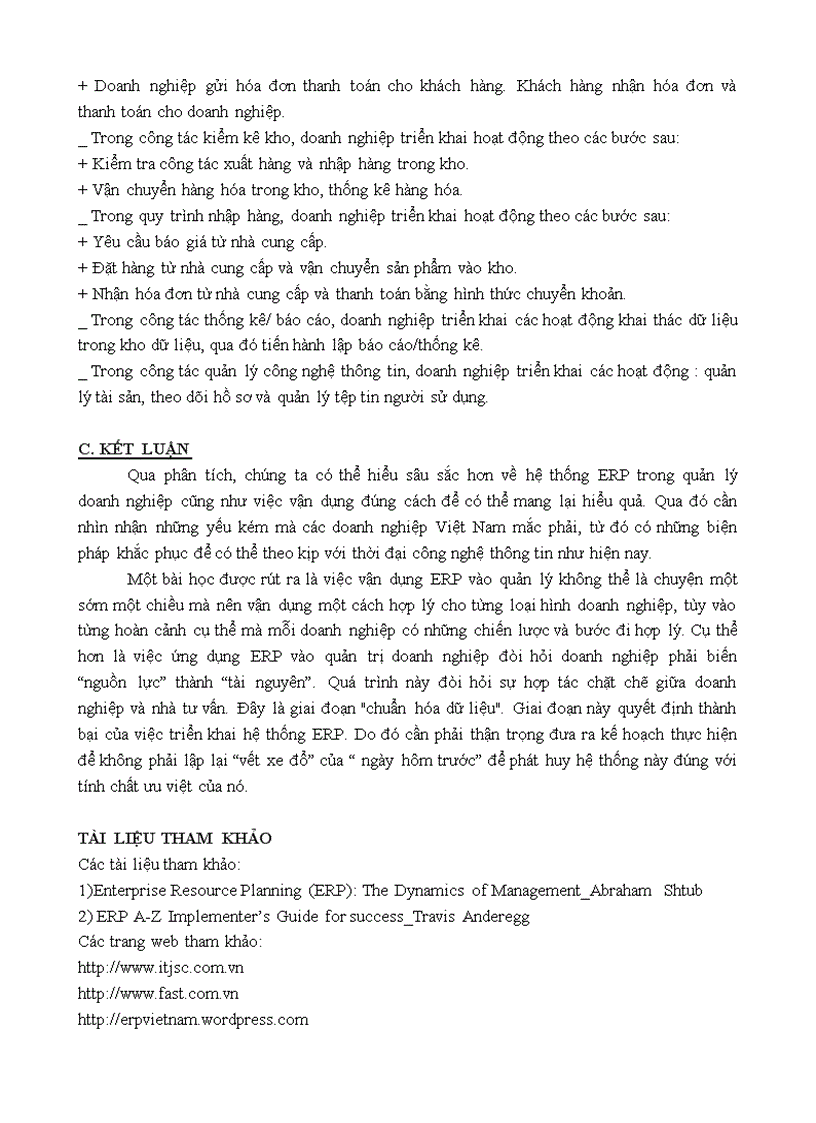 image for page Trình bày về ERP và thực trạng ứng dụng ERP vào các doanh nghiệp nhập khẩu tại Việt Nam