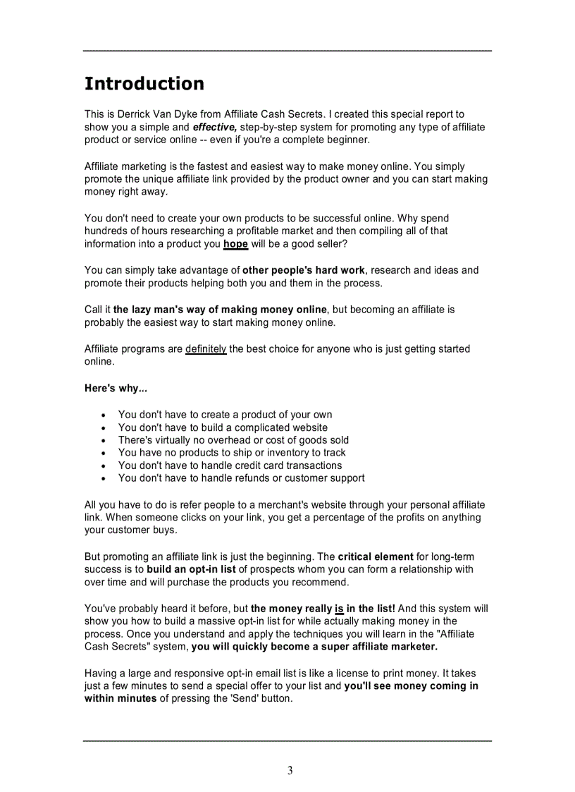 image for page Affiliate Cash Secrects 2009