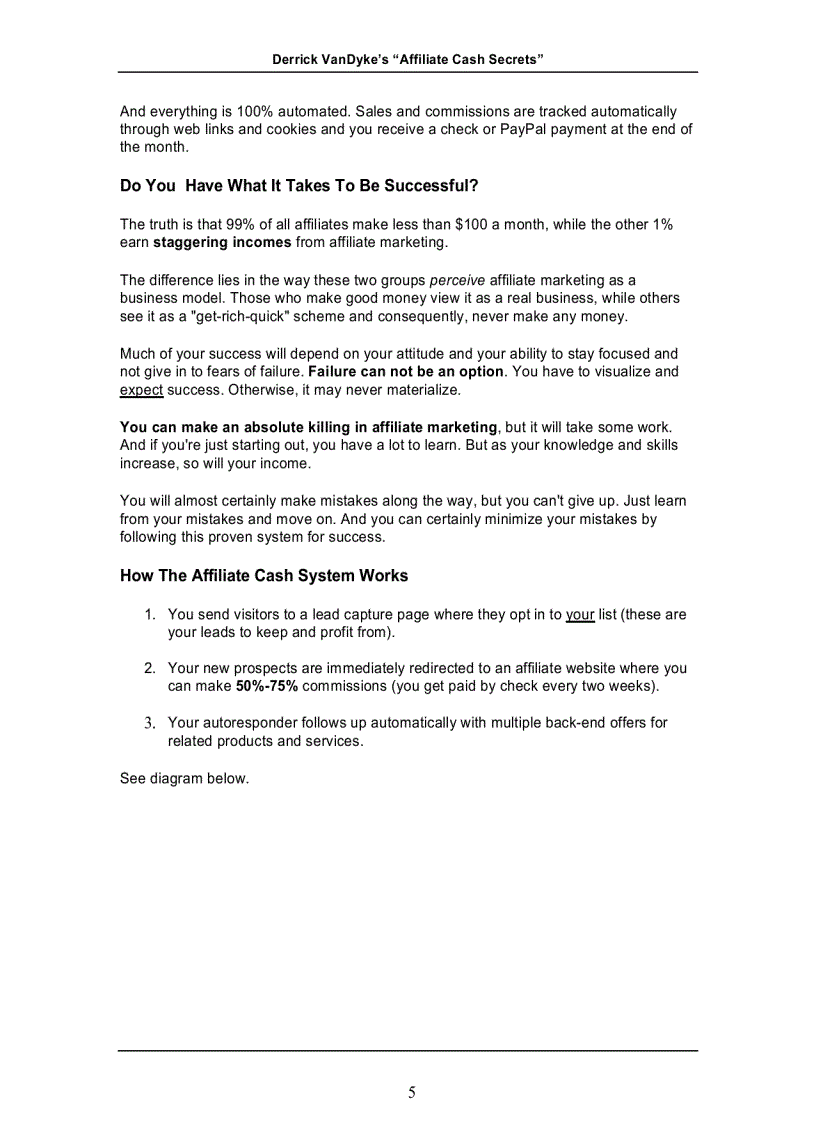 image for page Affiliate Cash Secrects 2009