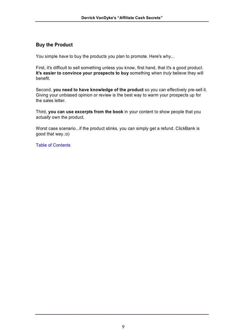 image for page Affiliate Cash Secrects 2009