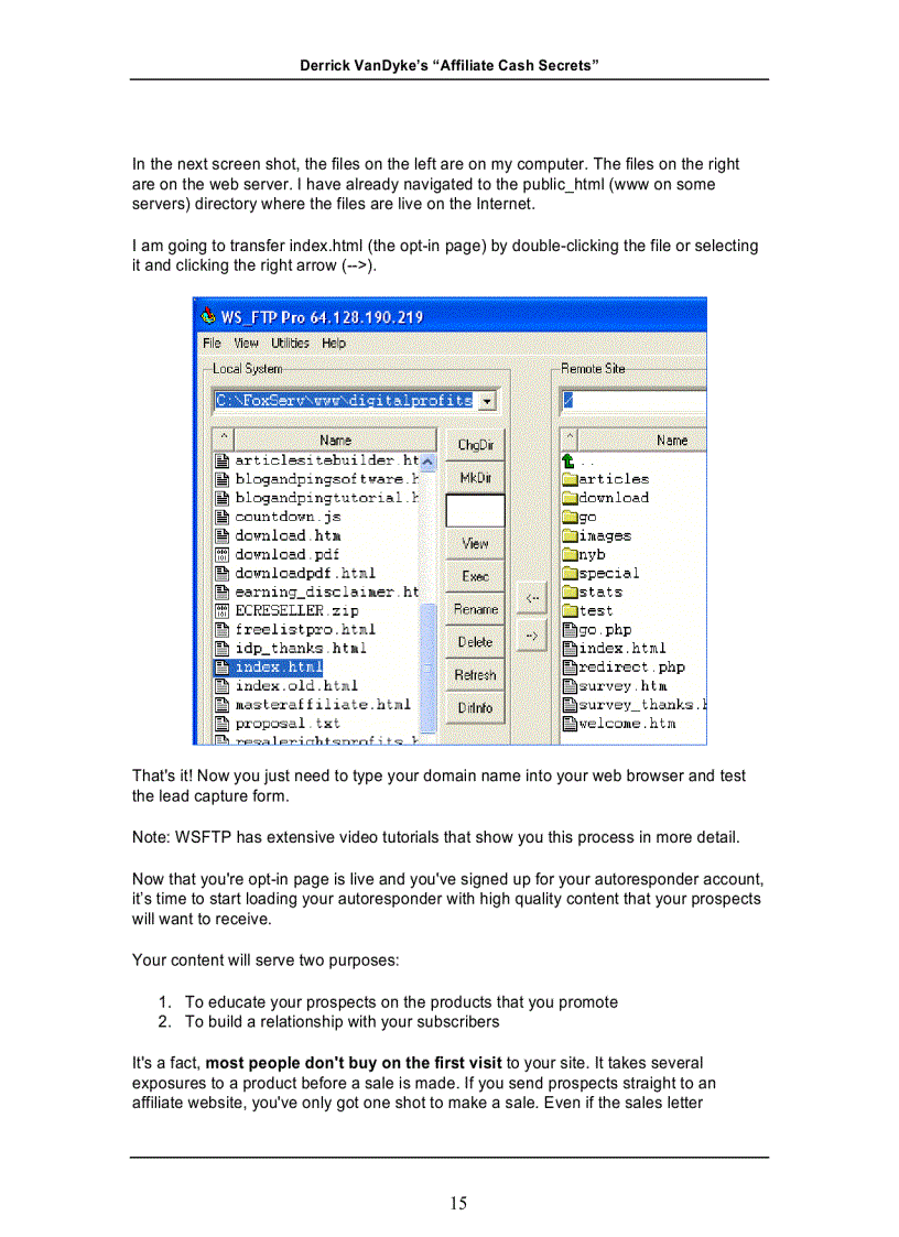 image for page Affiliate Cash Secrects 2009