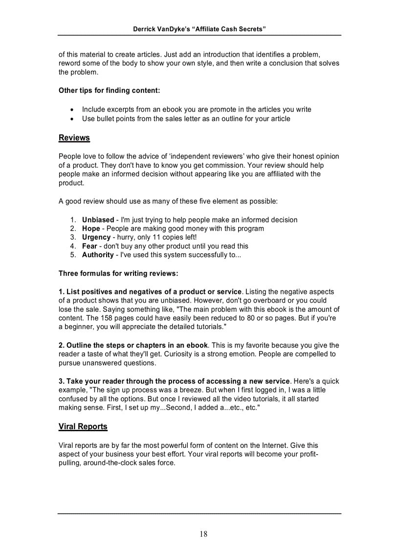 image for page Affiliate Cash Secrects 2009