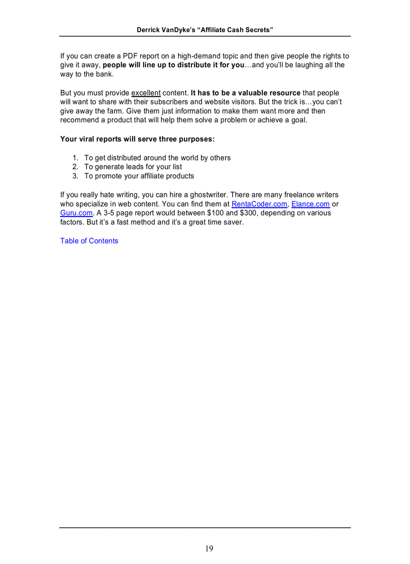 image for page Affiliate Cash Secrects 2009