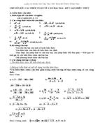 Chuyên đề Các phép toán về căn bậc hai rút gọn biểu thức