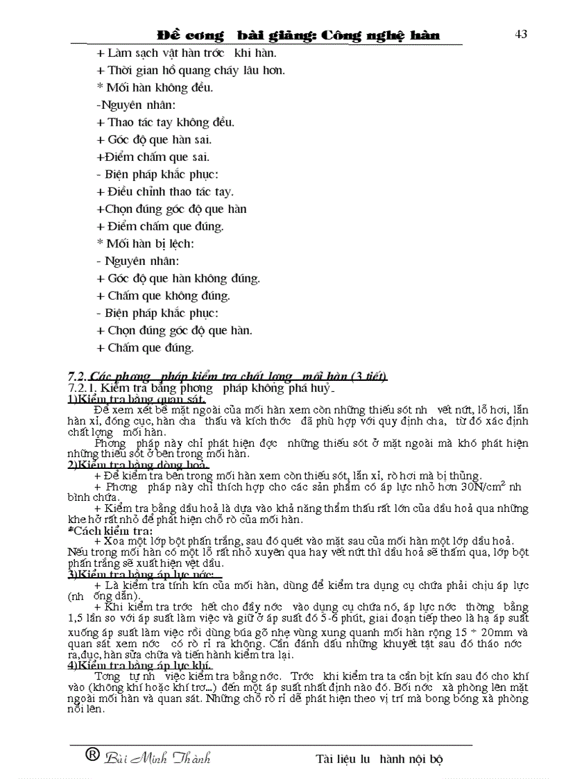 image for page Đề cương bài giảng công nghệ hàn