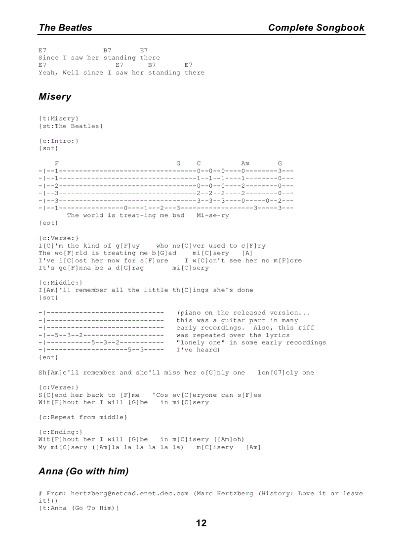 image for page Bộ sưu tập tất cả lời bài hát của The Beatles