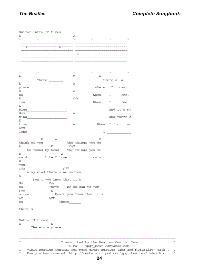 image for page Bộ sưu tập tất cả lời bài hát của The Beatles