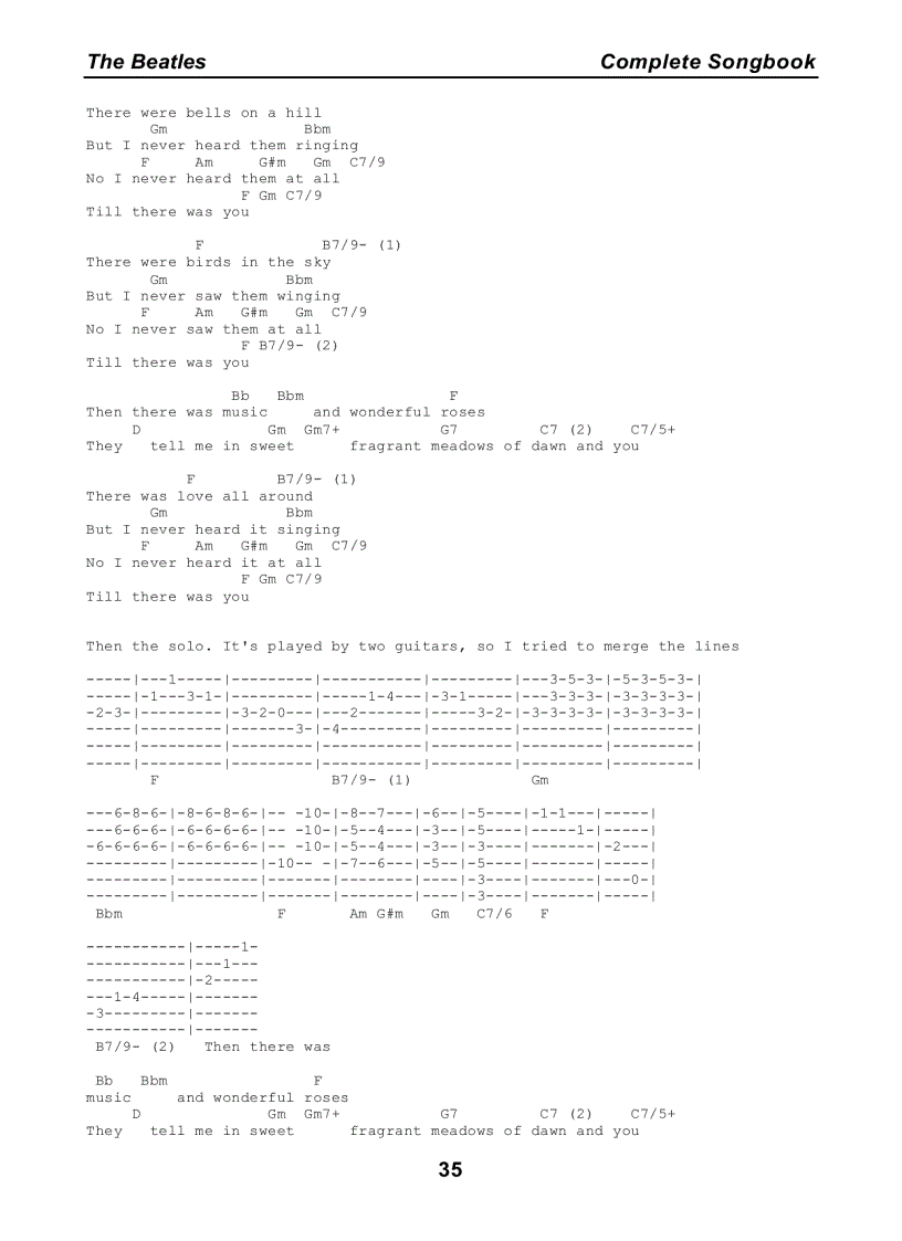 image for page Bộ sưu tập tất cả lời bài hát của The Beatles