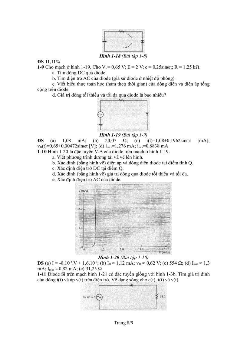 image for page Tóm tắt lý thuyết và bài tập phần diode môn kỹ thuật điện tử
