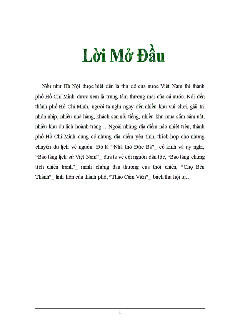 image for page Báo cáo tour du lịch tại tp hcm