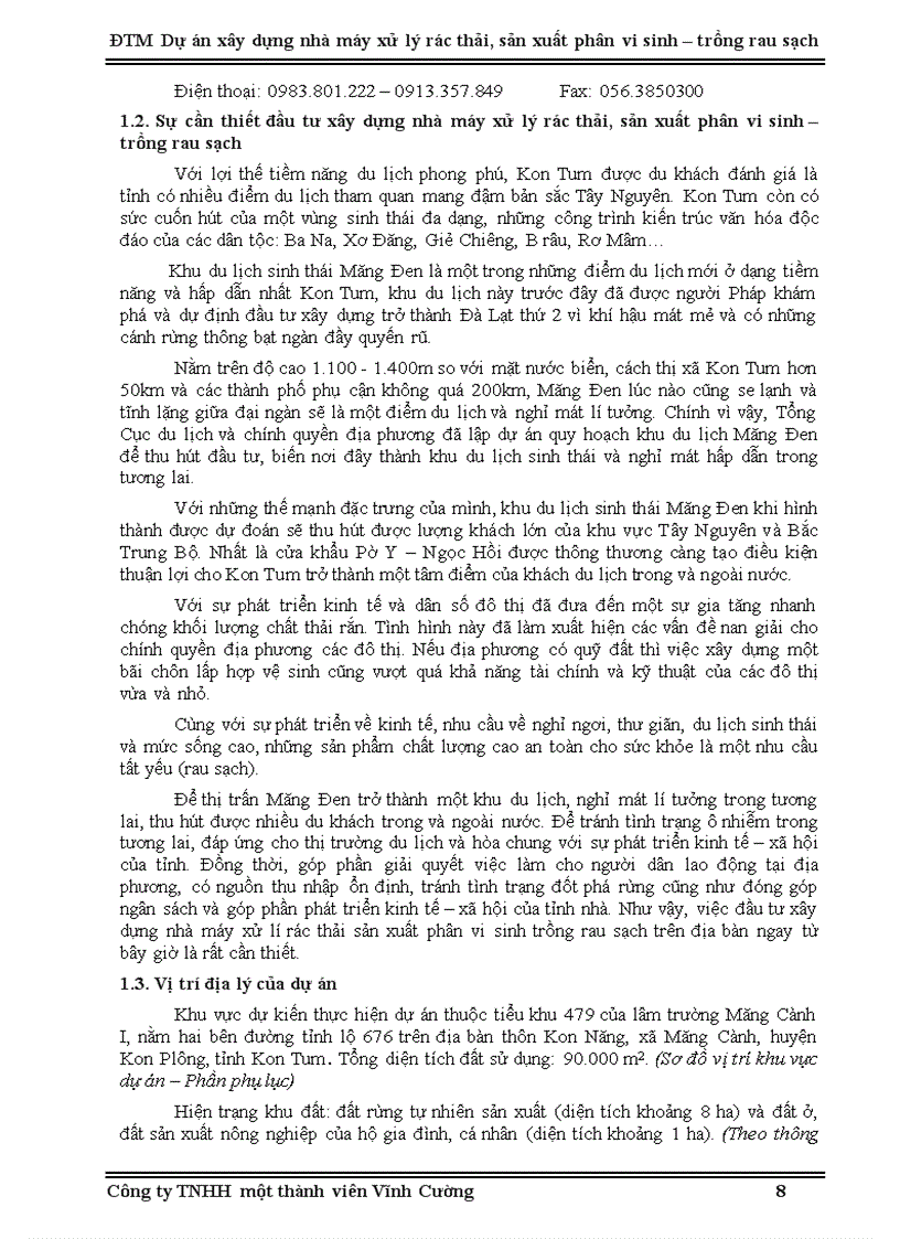 image for page Đánh giá tác động môi trường dự án xây dựng nhà máy xử lý rác thải sản xuất phân vi sinh trồng rau sạch