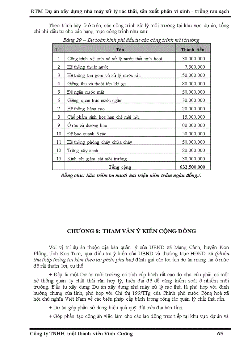 image for page Đánh giá tác động môi trường dự án xây dựng nhà máy xử lý rác thải sản xuất phân vi sinh trồng rau sạch