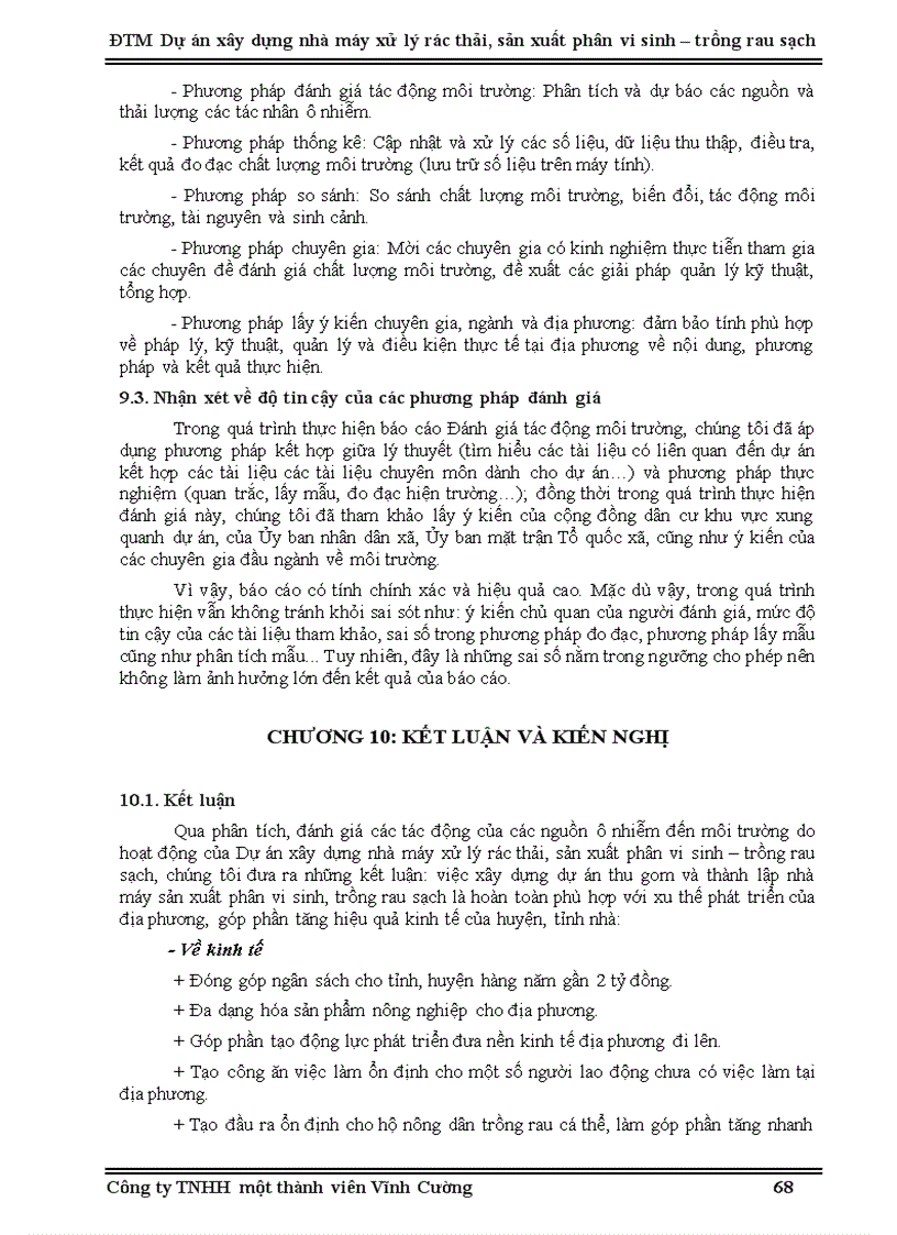 image for page Đánh giá tác động môi trường dự án xây dựng nhà máy xử lý rác thải sản xuất phân vi sinh trồng rau sạch