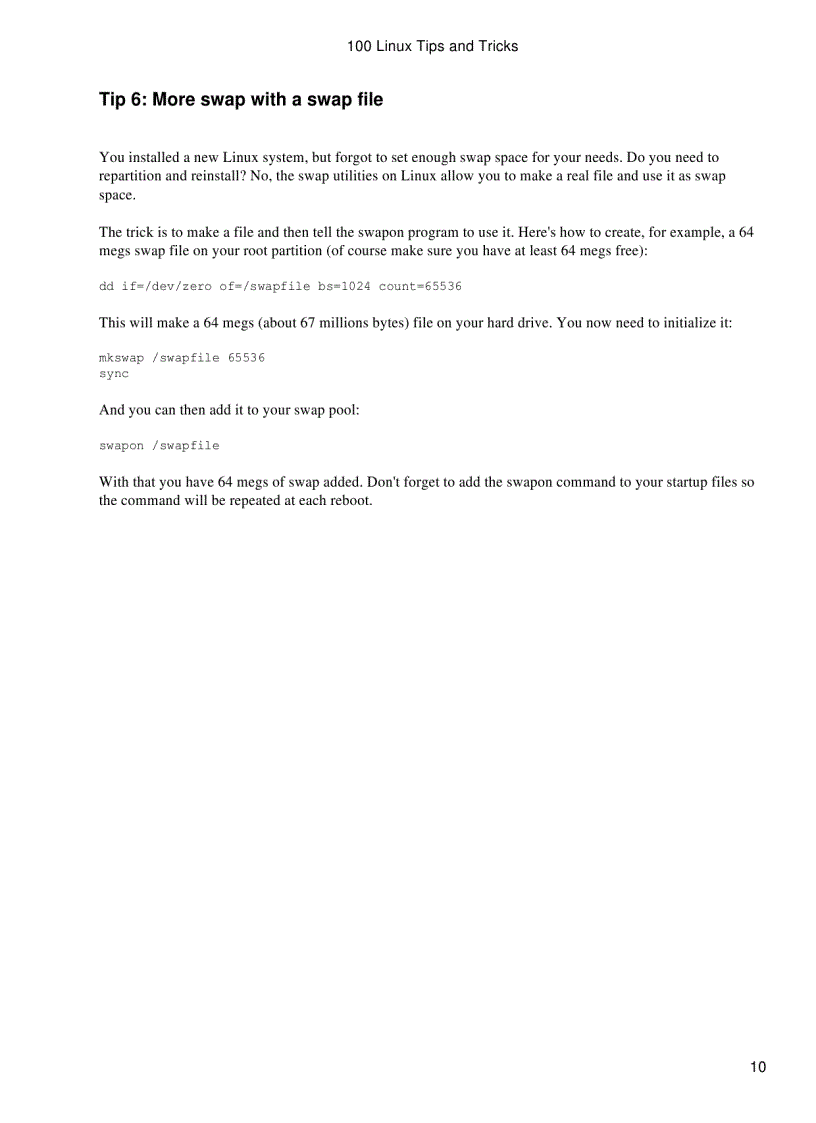 image for page 100 Linux Tips and Tricks