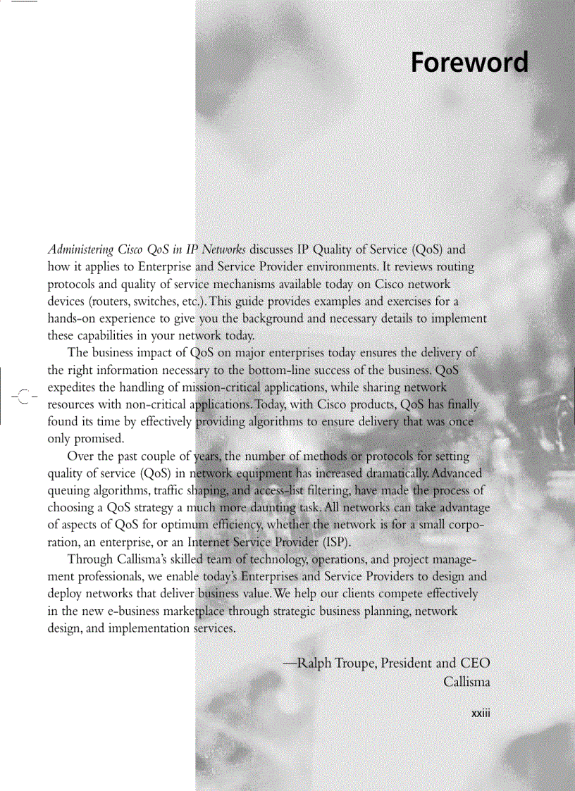 image for page Administering cisco qos for ip networks