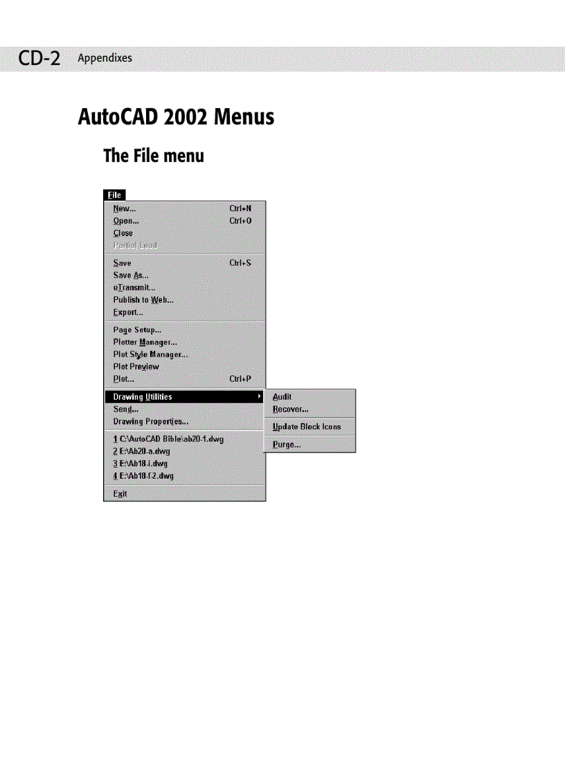 image for page AutoCAD 2002 Menus and Toolbars