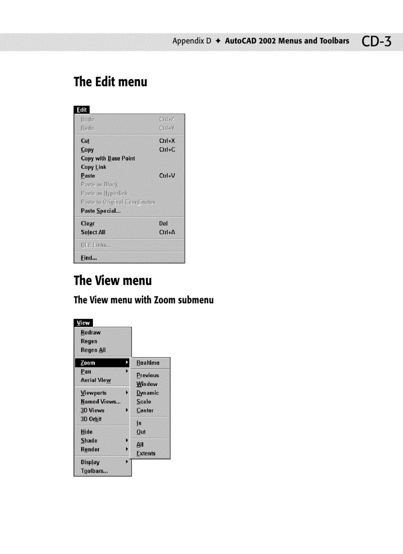 image for page AutoCAD 2002 Menus and Toolbars