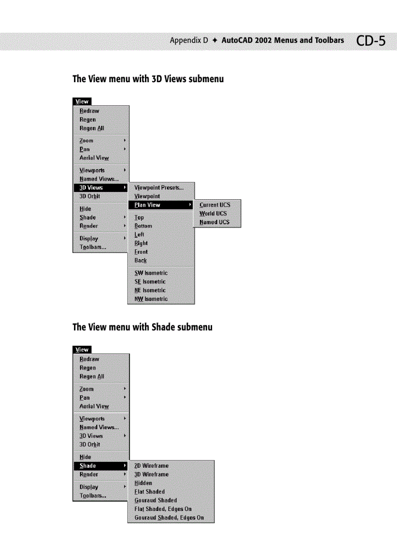 image for page AutoCAD 2002 Menus and Toolbars
