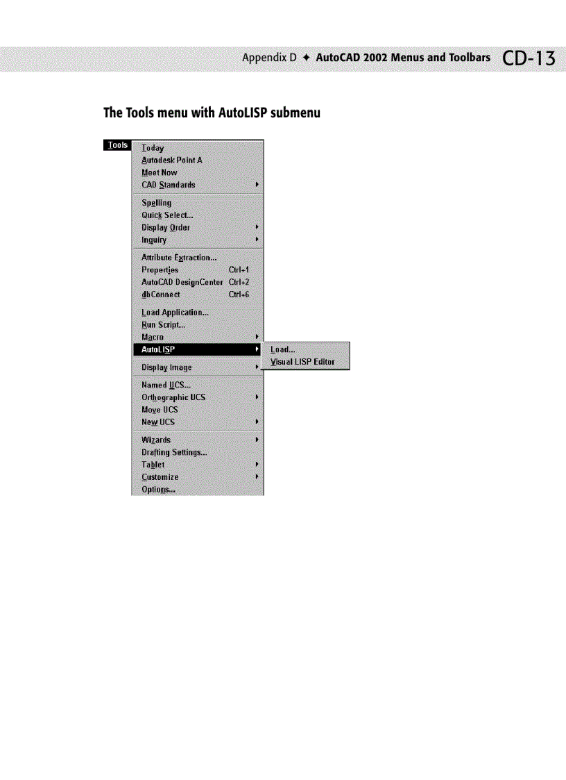 image for page AutoCAD 2002 Menus and Toolbars