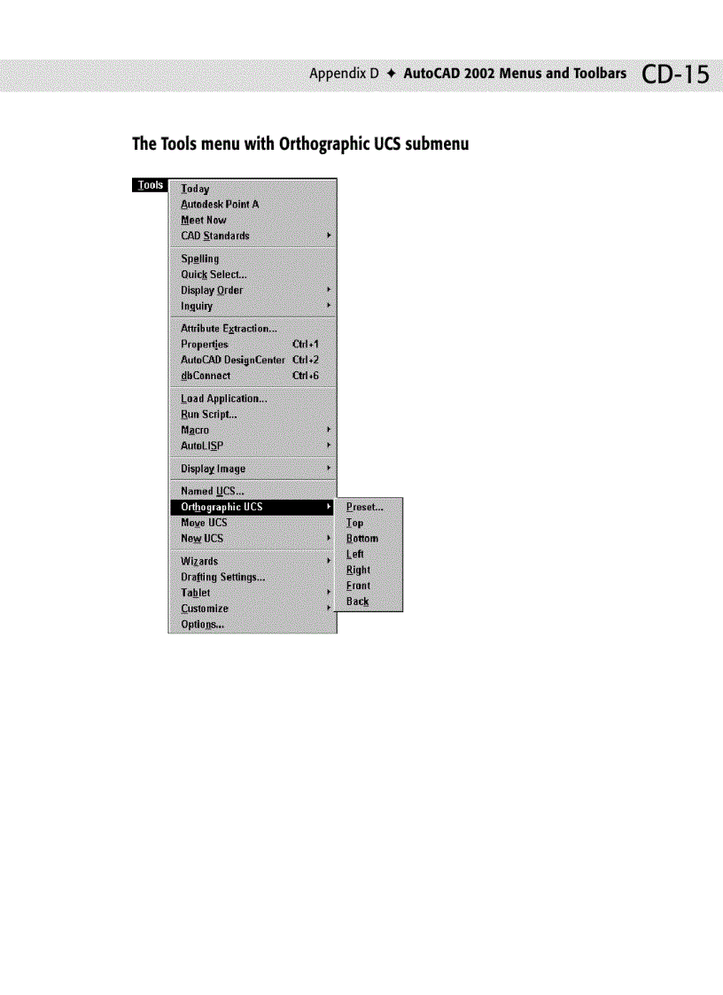 image for page AutoCAD 2002 Menus and Toolbars