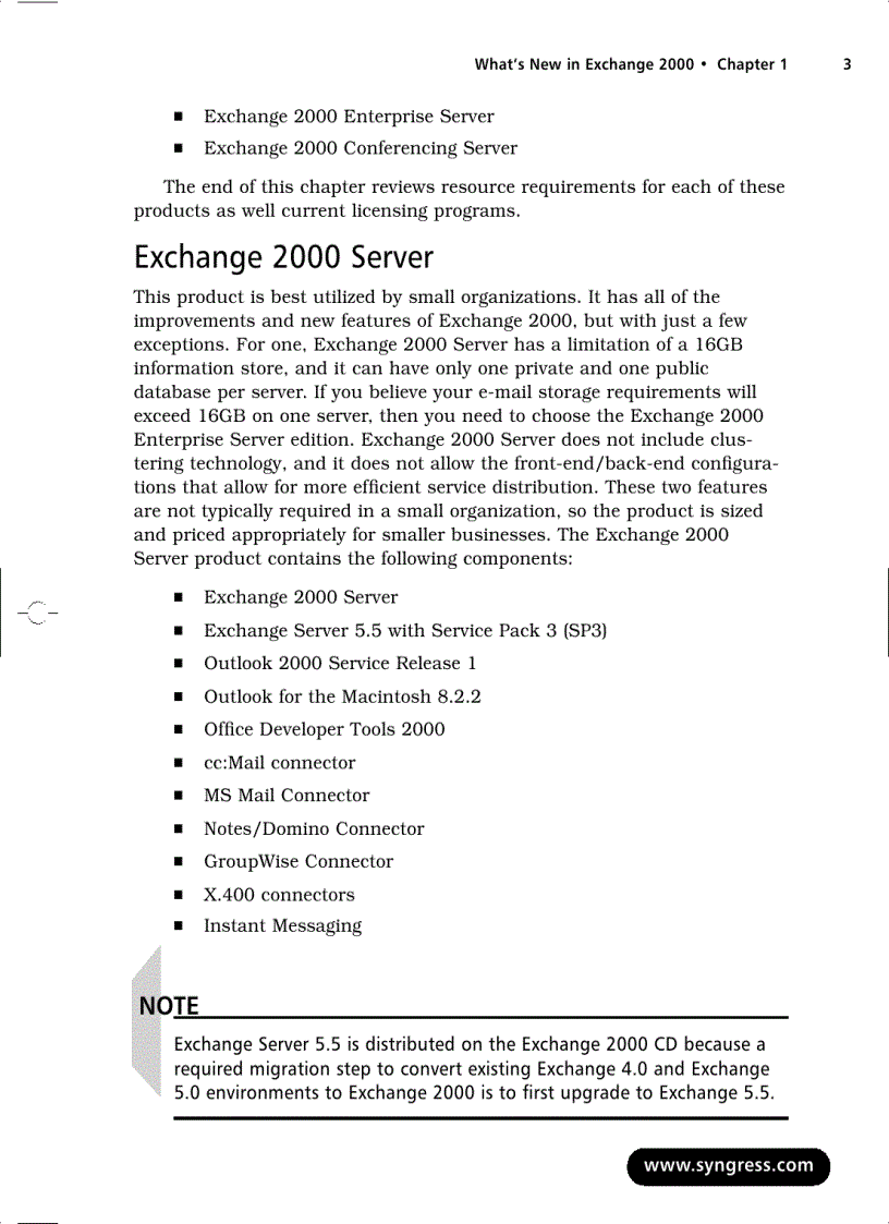 image for page Configuring Exchange 2000 Server