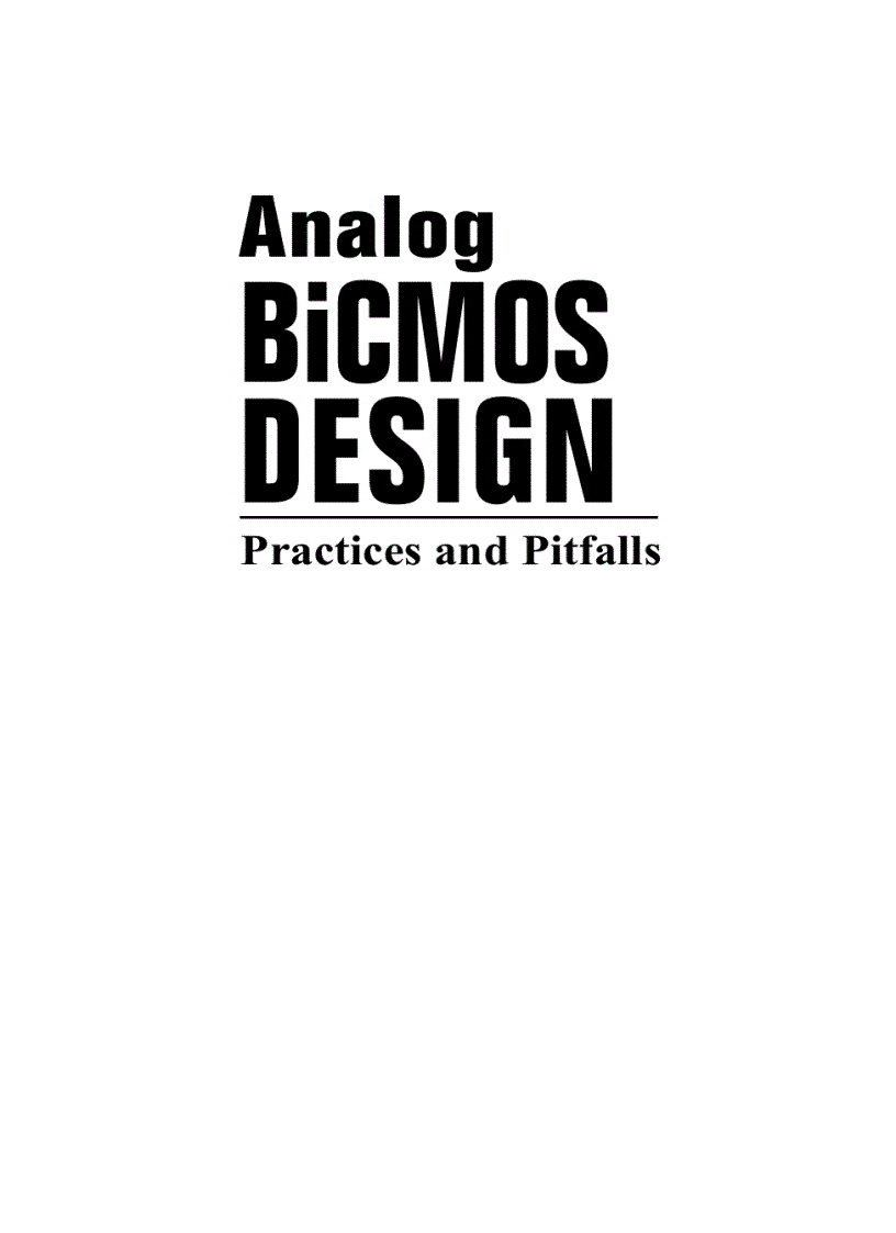 image for page Analog bicmos design practices and pitfalls