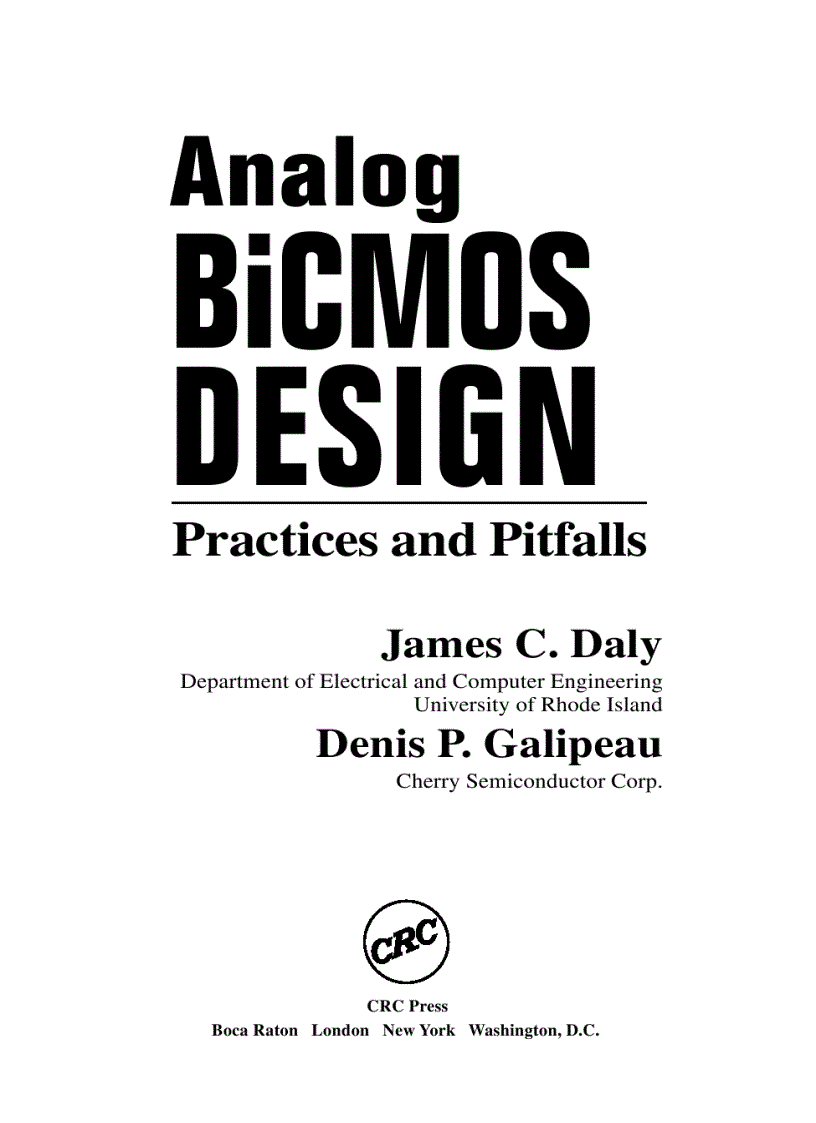image for page Analog bicmos design practices and pitfalls