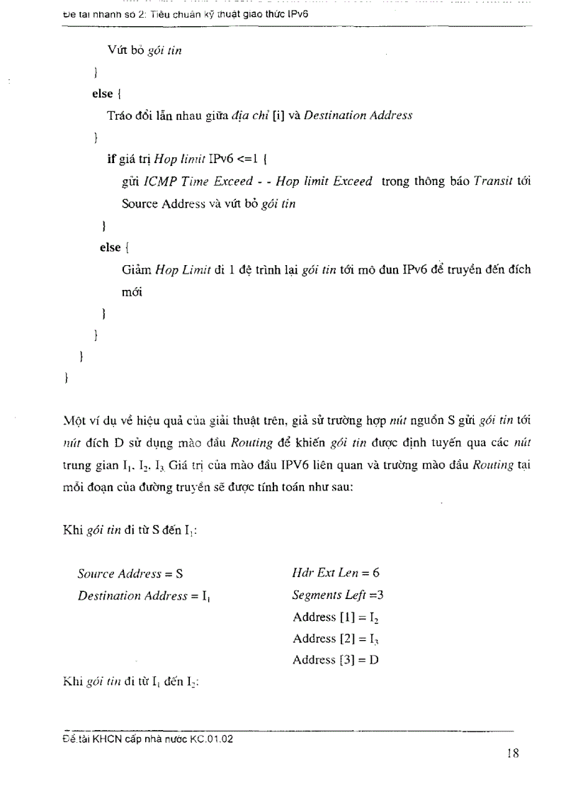 image for page Tiêu chuẩn kỹ thuật truyền tải IPV6