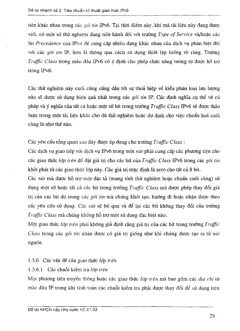 image for page Tiêu chuẩn kỹ thuật truyền tải IPV6