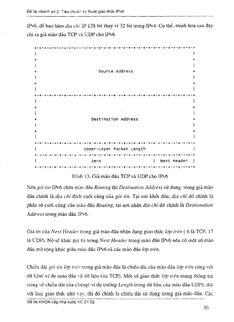 image for page Tiêu chuẩn kỹ thuật truyền tải IPV6