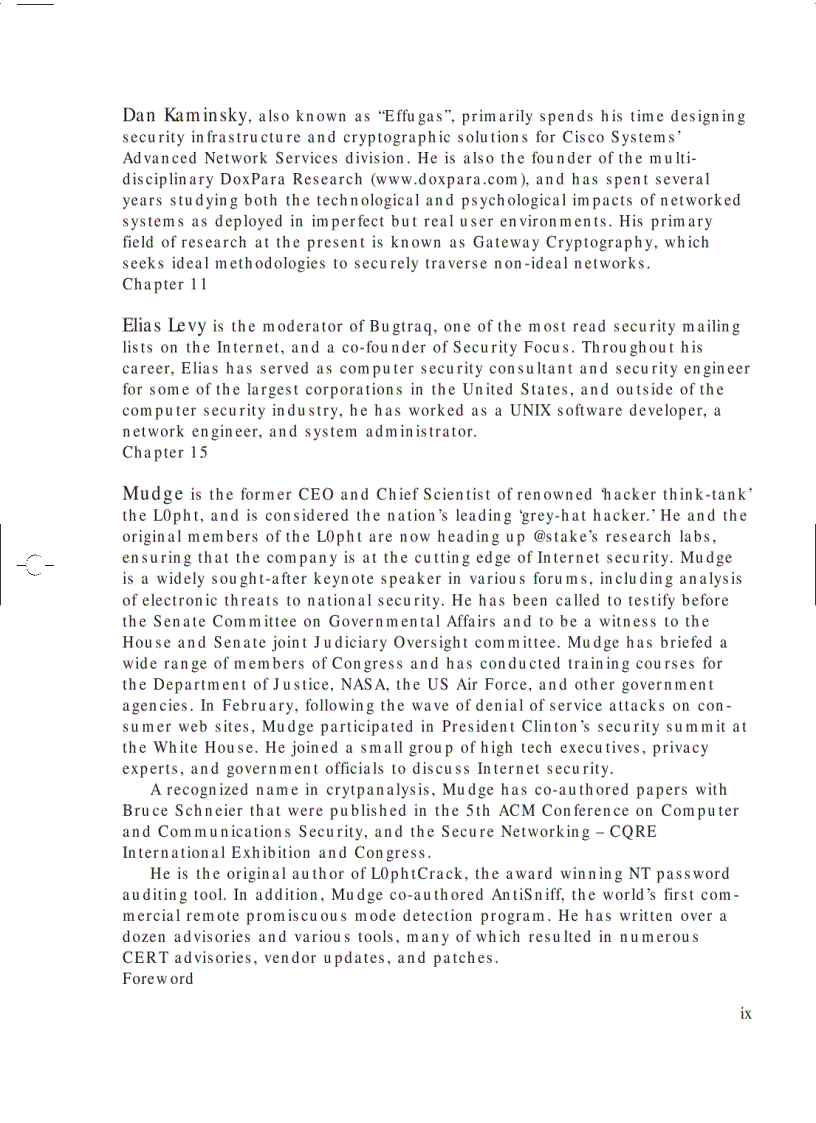 image for page Hack proofing your network Internet tradecraft