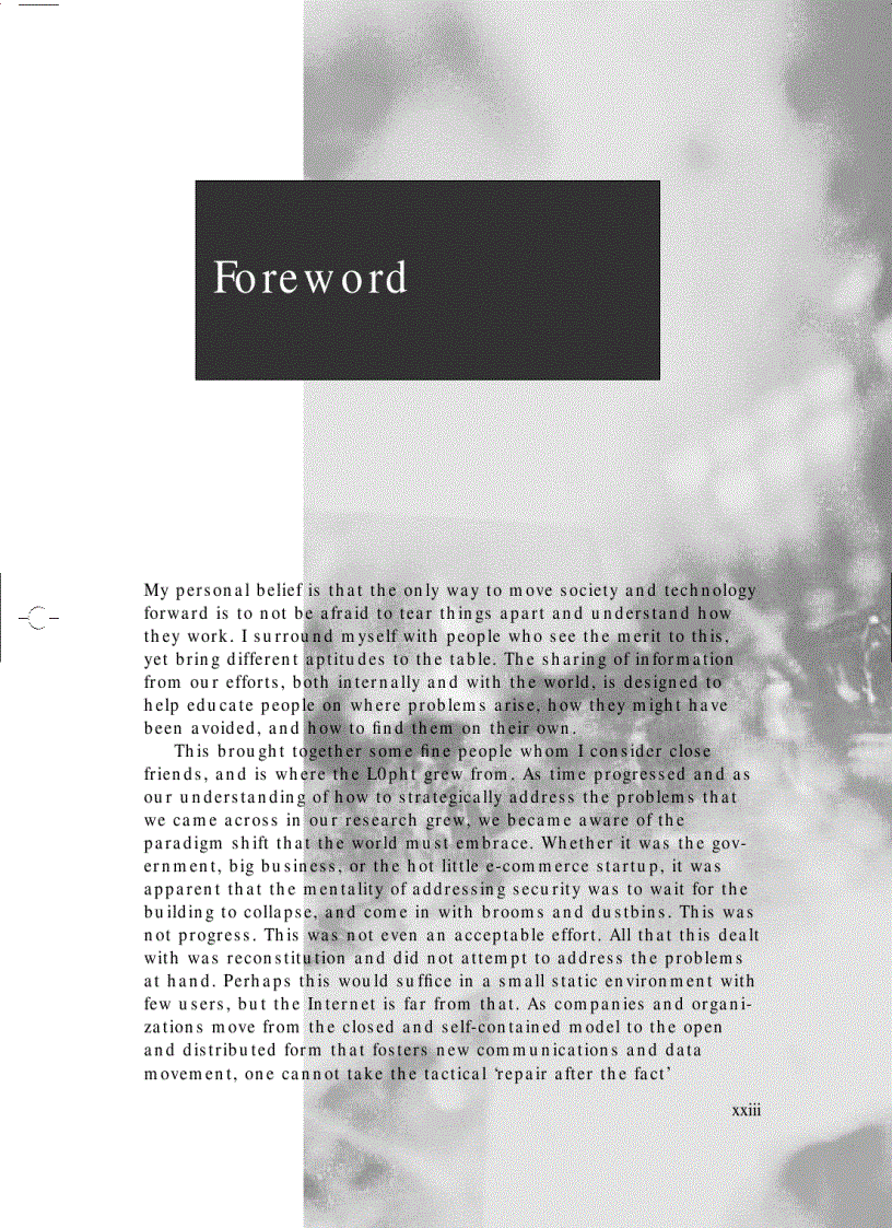 image for page Hack proofing your network Internet tradecraft