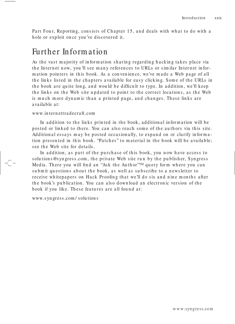 image for page Hack proofing your network Internet tradecraft