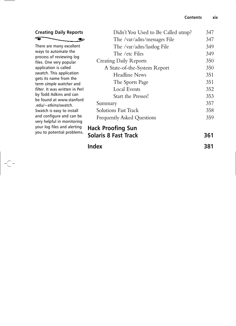 image for page Hack proofing Sun Solaris 8