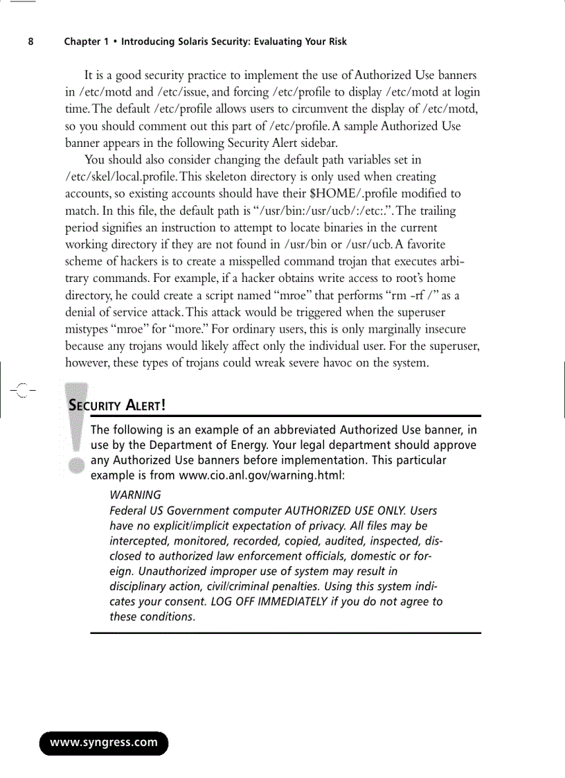 image for page Hack proofing Sun Solaris 8