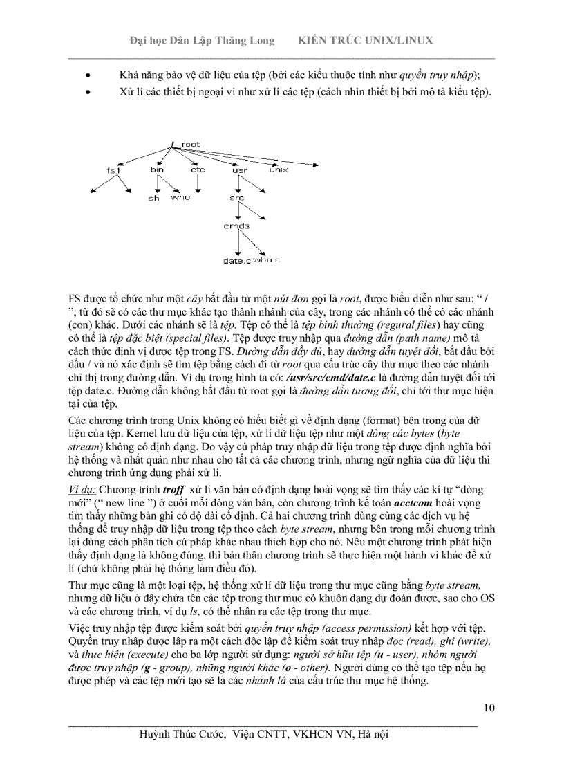 image for page Kiến trúc Unix Linux