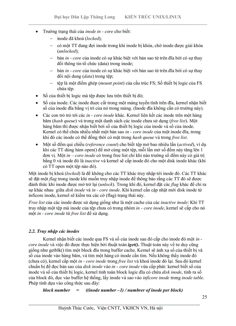 image for page Kiến trúc Unix Linux