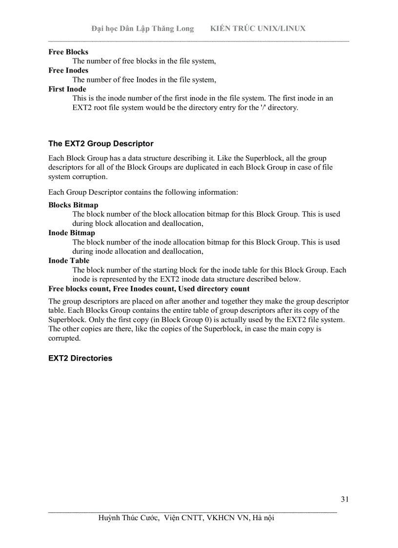 image for page Kiến trúc Unix Linux