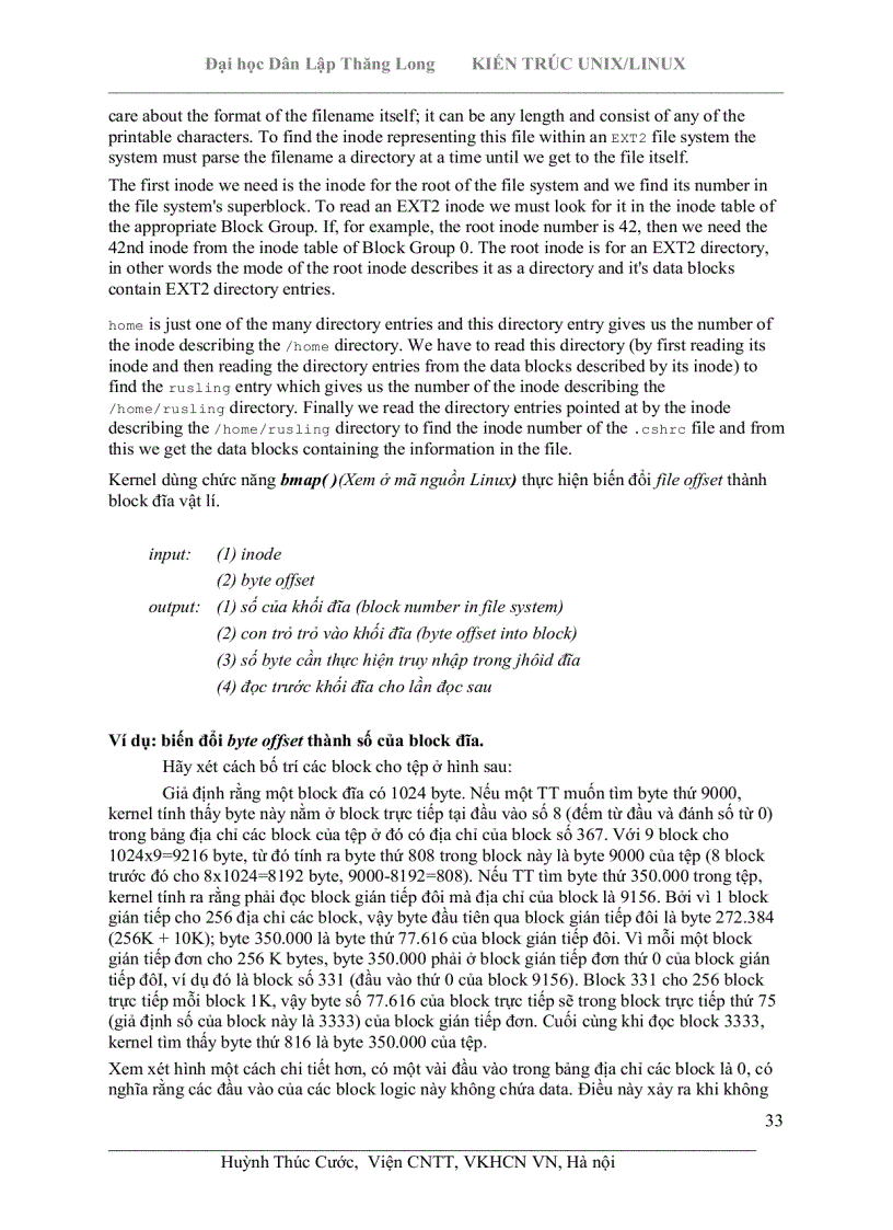 image for page Kiến trúc Unix Linux