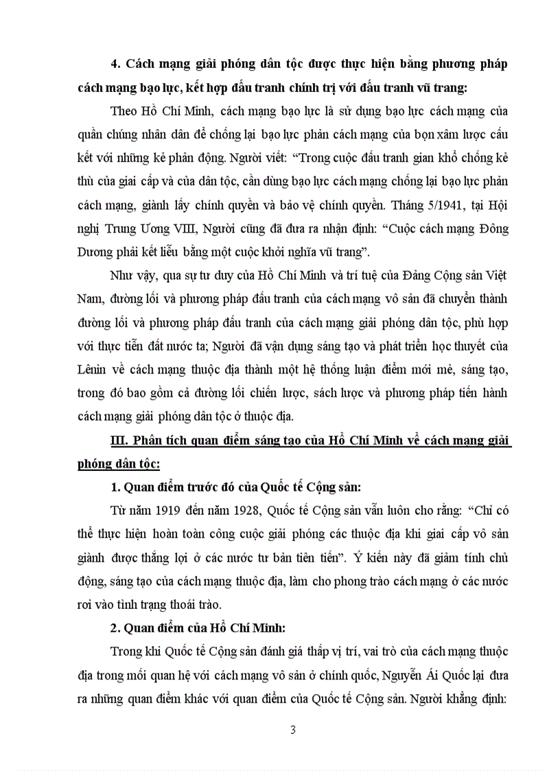 image for page Đánh giá nội dung tư tưởng quan điểm sáng tạo của Hồ Chí Minh về cách mạng giải phóng dân tộc