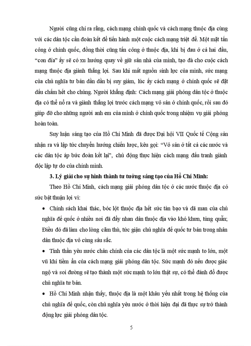 image for page Đánh giá nội dung tư tưởng quan điểm sáng tạo của Hồ Chí Minh về cách mạng giải phóng dân tộc