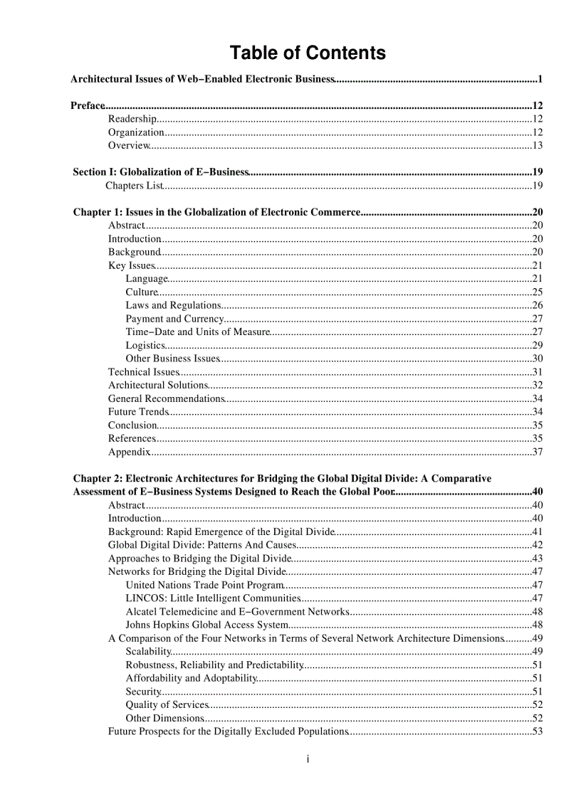 image for page Architectural issues of web enabled electronic business