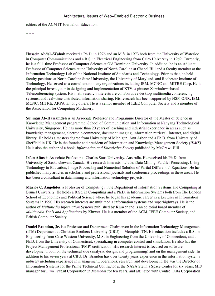 image for page Architectural issues of web enabled electronic business