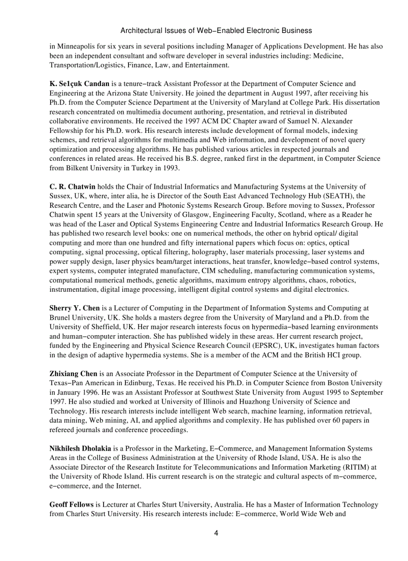 image for page Architectural issues of web enabled electronic business