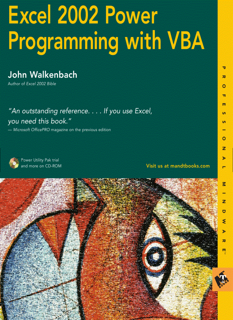 Excel 2002 power programming with vba